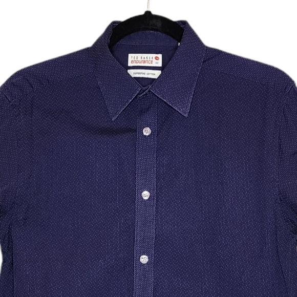 Ted Baker Endurance blue long sleeve button down shirt. 15.5. - Picture 4 of 14